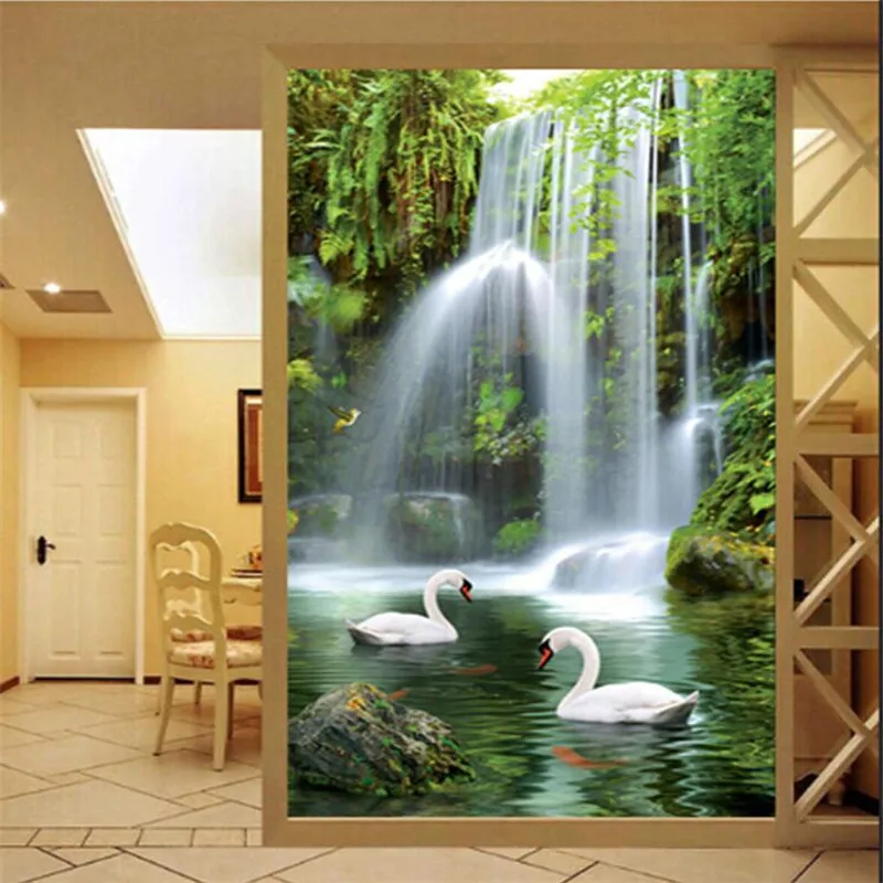 beibehang photo wallpaper Swan Lake landscape waterfall landscape corridor restaurants large mural green wall
beibehang photo wallpaper Swan Lake landscape waterfall landscape corridor restaurants large mural green wall