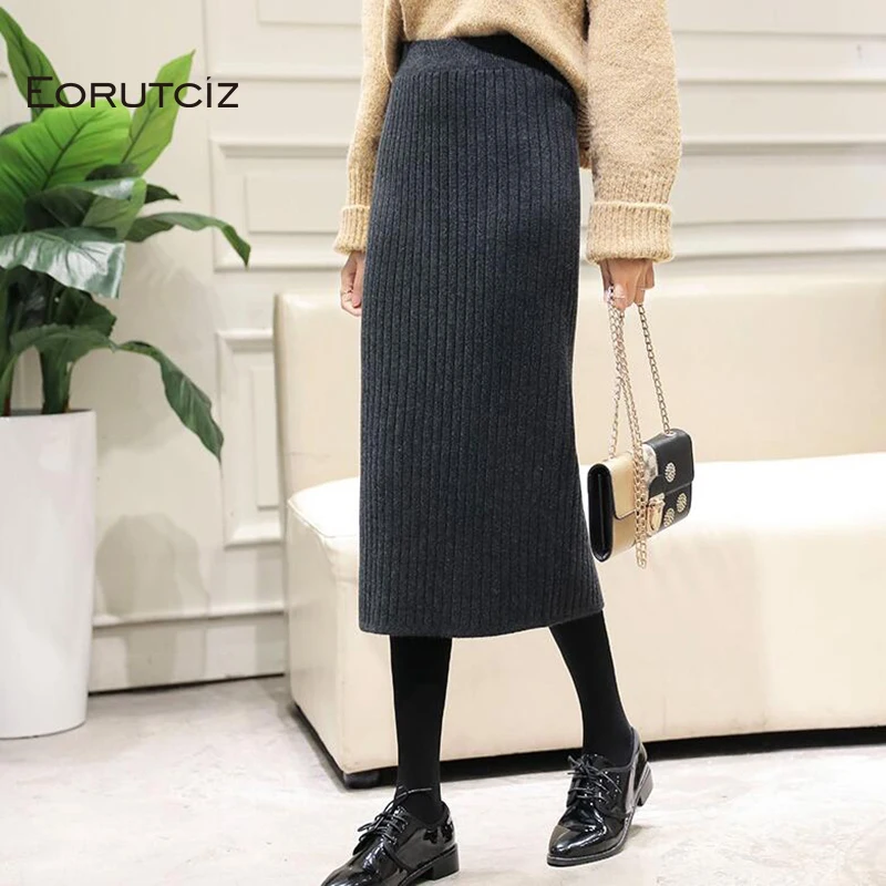 EORUTCIZ Winter Knitting Pencil Skirt Women Slim Midi High Waist Straight Skirt Autumn Elegant Black Fashion Skirts LM221
EORUTCIZ Winter Knitting Pencil Skirt Women Slim Midi High Waist Straight Skirt Autumn Elegant Black Fashion Skirts LM221