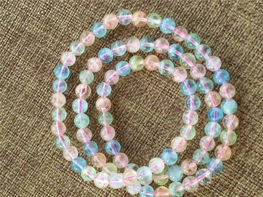 Wholesales 6mm Genuine Colorful Natural Morganite Bracelets For Women Crystal Round Bead Three 3 Laps Bracelets Free Shipping
Wholesales 6mm Genuine Colorful Natural Morganite Bracelets For Women Crystal Round Bead Three 3 Laps Bracelets Free Shipping