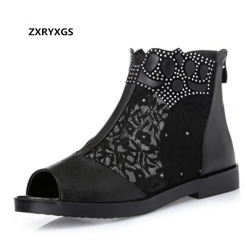 2021 New Summer Sandals Women Boots Lace Rhinestone Mesh Breathable Real Leather Shoes Comfort Plus Size Non-slip Flat Sandals
2021 New Summer Sandals Women Boots Lace Rhinestone Mesh Breathable Real Leather Shoes Comfort Plus Size Non-slip Flat Sandals
