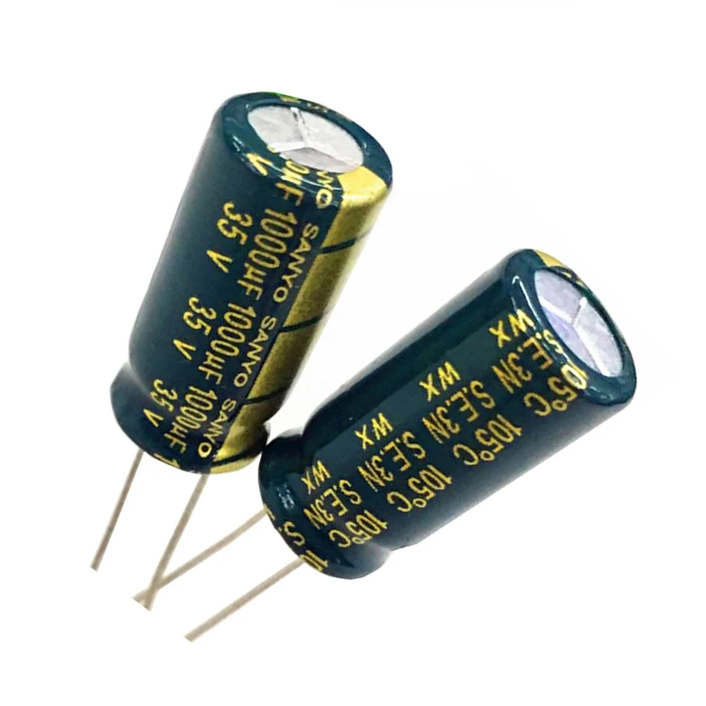 CNIKESIN 50 PCS 1000 мкФ 35 V 10X20 мм конденсатор с алюминиевой крышкой 35V1000UF высокая частота