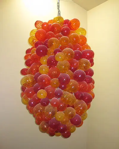 Custom Made Colored Blown Glass Balls LED Christmas Decorative Chandelier
Custom Made Colored Blown Glass Balls LED Christmas Decorative Chandelier