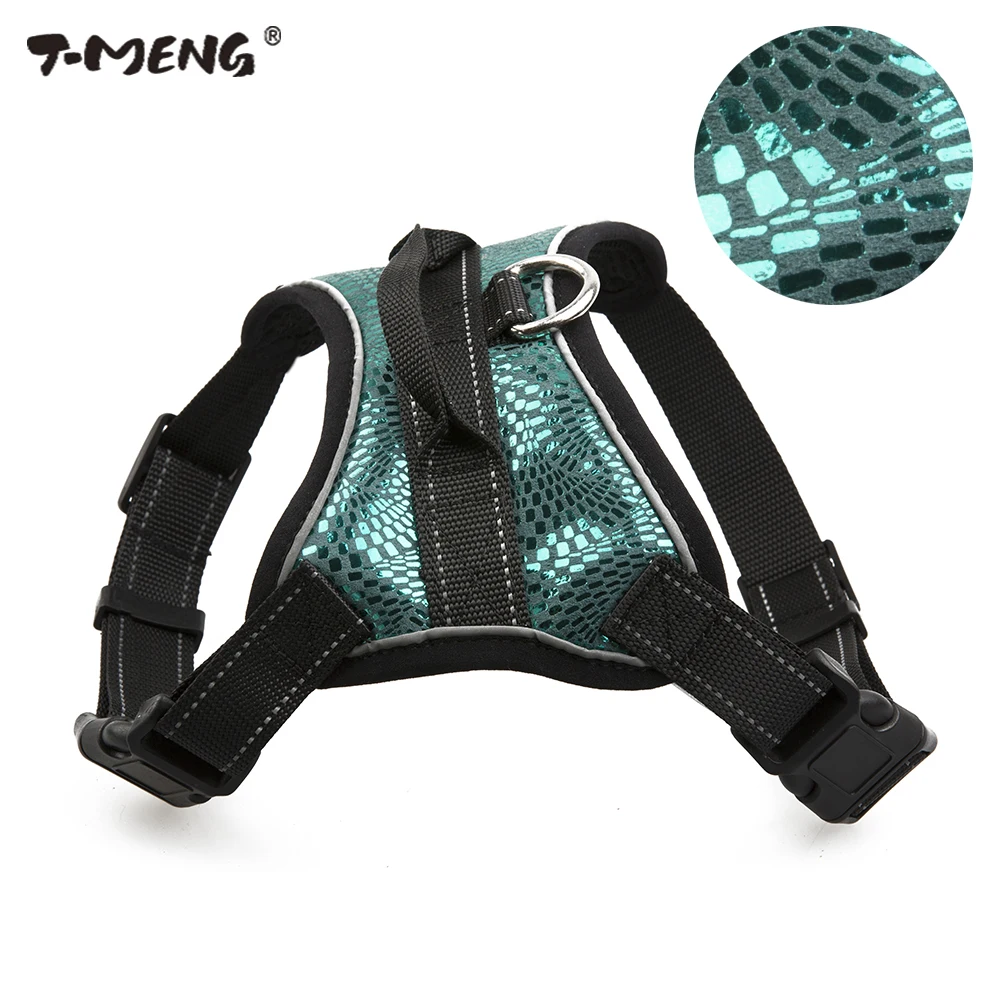 T-MENG Small Medium Dog Harness Vest Sparkling Genuine Leather Pet Harness Reflective Breathable Mesh Chest Straps Pet Products
T-MENG Small Medium Dog Harness Vest Sparkling Genuine Leather Pet Harness Reflective Breathable Mesh Chest Straps Pet Products