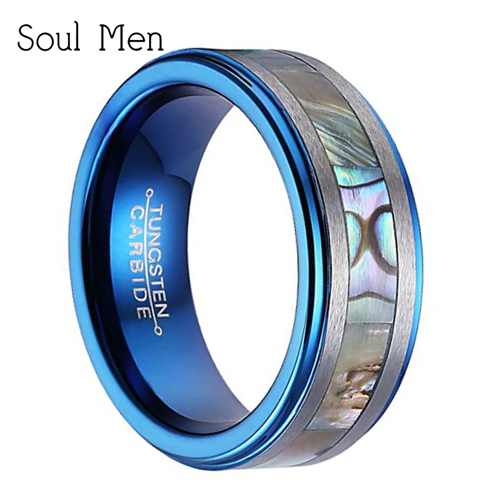 8mm Comfort Fit Tungtsen Carbide Abalone Shell Wolfram Rings Blue Wedding Band for Men Women Finger Jewellry
8mm Comfort Fit Tungtsen Carbide Abalone Shell Wolfram Rings Blue Wedding Band for Men Women Finger Jewellry