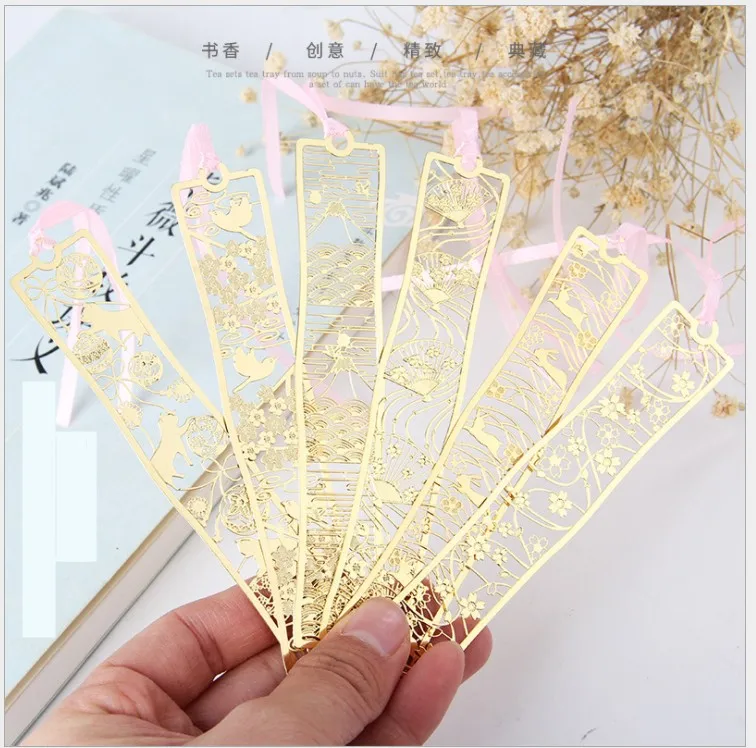 Free shipping 50PCS wedding favor gold Metal Bookmark baby birthday gifts sakura flower cat rabbit Hollow out Bookmarks for Book
Free shipping 50PCS wedding favor gold Metal Bookmark baby birthday gifts sakura flower cat rabbit Hollow out Bookmarks for Book