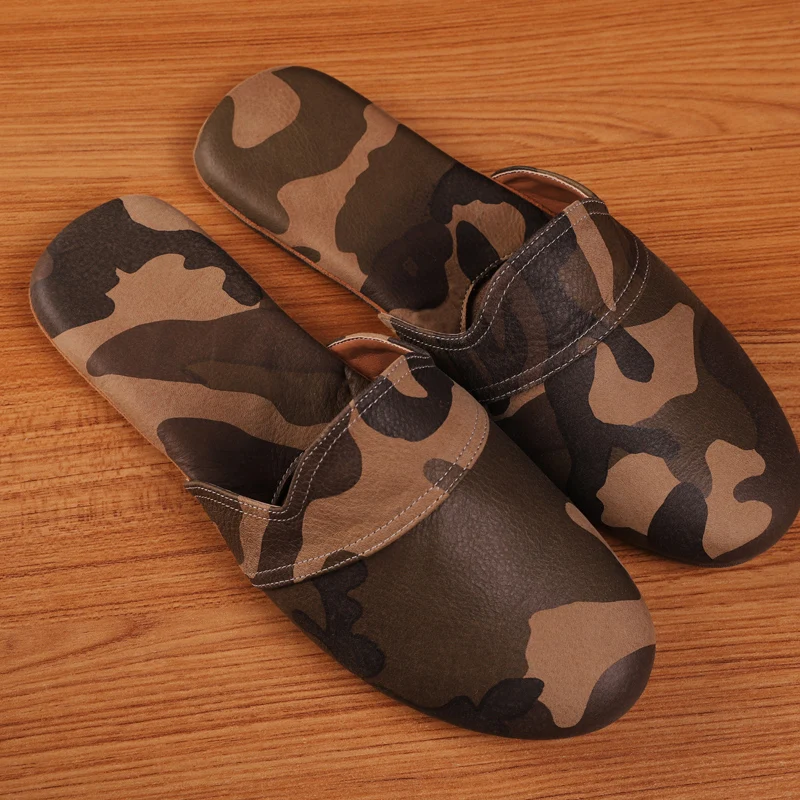 Camouflage Color Couple's Indoor Slippers Women's Genuine Leather Anti-Slip Spring Home Shoes Comfortable Casual Slippers
Camouflage Color Couple's Indoor Slippers Women's Genuine Leather Anti-Slip Spring Home Shoes Comfortable Casual Slippers