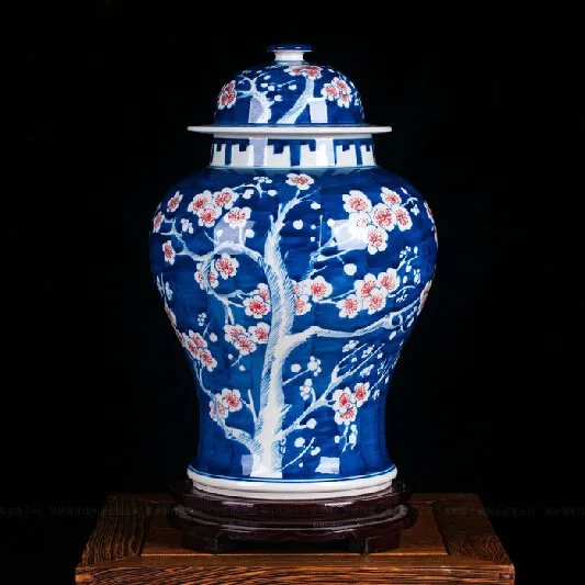Qing KangXi Antique Reproduction Chinese Porcelain Ice Plum Ceramic Vase Ginger Jar Double Ring Blue Mark
Qing KangXi Antique Reproduction Chinese Porcelain Ice Plum Ceramic Vase Ginger Jar Double Ring Blue Mark