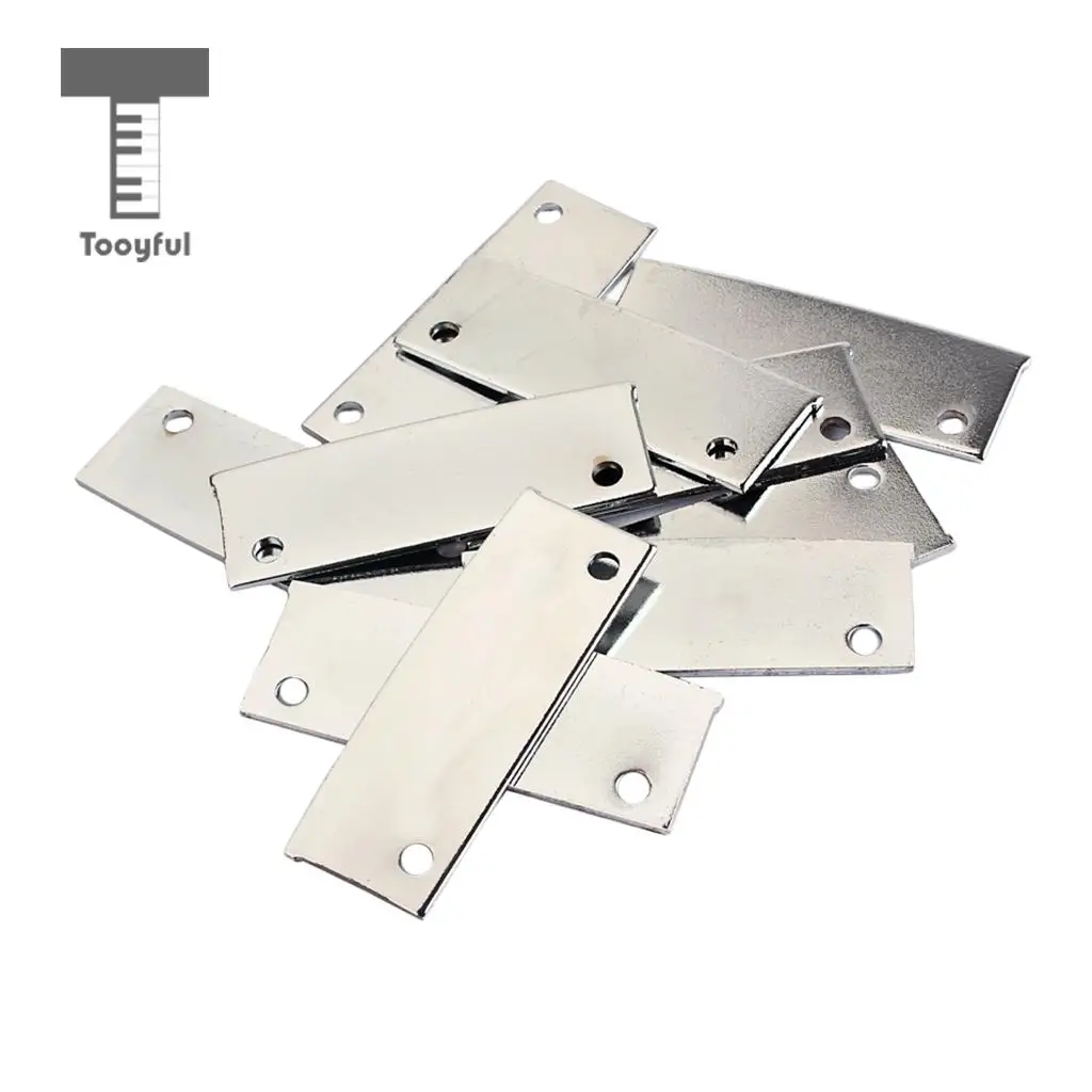 Tooyful 10 Pieces Iron Guitar Dual Rail Pickup Plates Base Chrome for Strat ST SQ Electric Guitar Replacement Parts
Tooyful 10 Pieces Iron Guitar Dual Rail Pickup Plates Base Chrome for Strat ST SQ Electric Guitar Replacement Parts