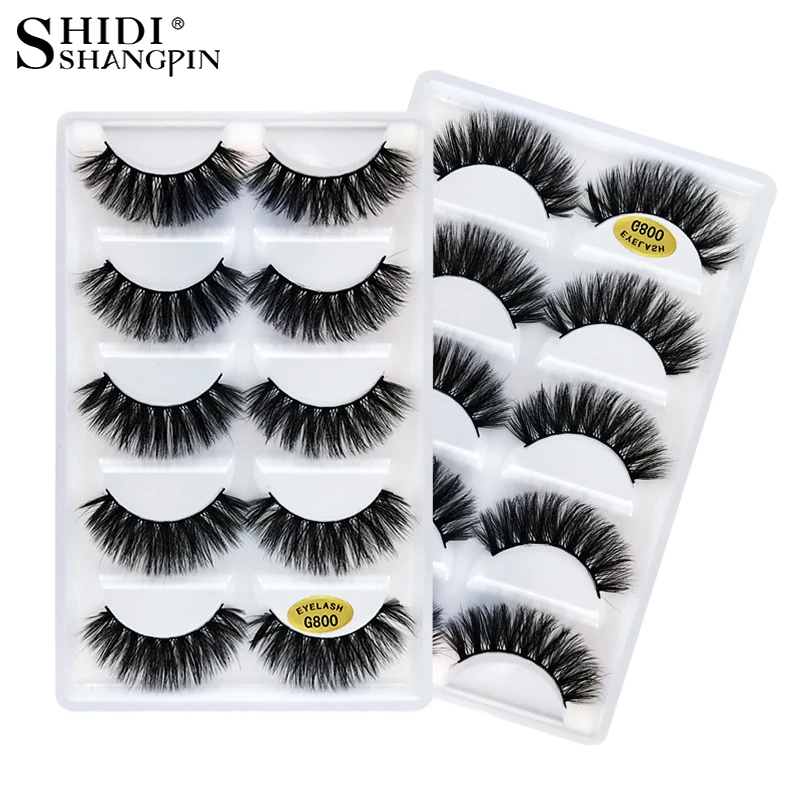 SHIDISHANGPIN 5 Pairs Mink Eyelashes 3D Mink Lashes Long Eyelashes Makeup Soft Volume Eyelash Extension Natural Cilios G800
SHIDISHANGPIN 5 Pairs Mink Eyelashes 3D Mink Lashes Long Eyelashes Makeup Soft Volume Eyelash Extension Natural Cilios G800