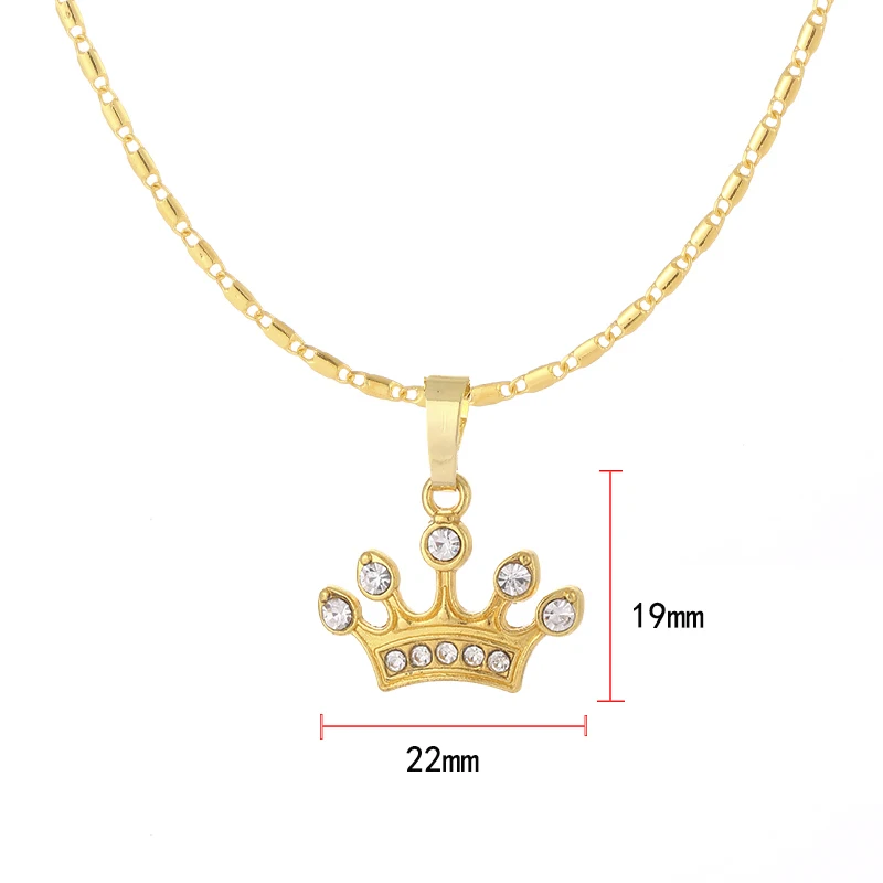 Exquisite ladies necklace copper chain necklace crystal noble crown pendant necklace girl jewelry gift wholesale
Exquisite ladies necklace copper chain necklace crystal noble crown pendant necklace girl jewelry gift wholesale