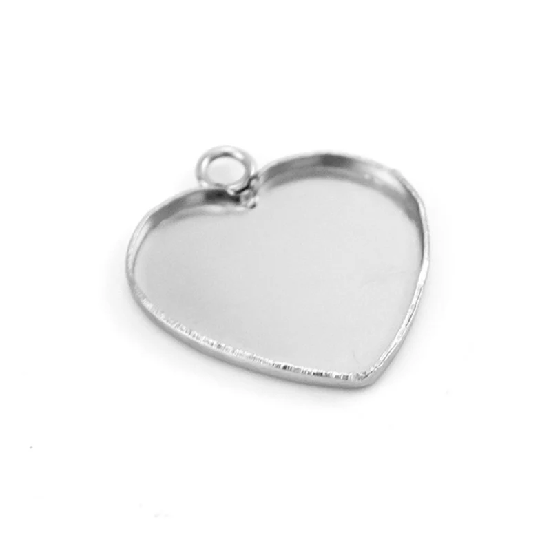 Wholesale 50pc 1 Link Heart Shape Pendant Tray DIY Cabochon Base Jewelry Making Parts Stainless Steel High Quality Polish Tray
Wholesale 50pc 1 Link Heart Shape Pendant Tray DIY Cabochon Base Jewelry Making Parts Stainless Steel High Quality Polish Tray