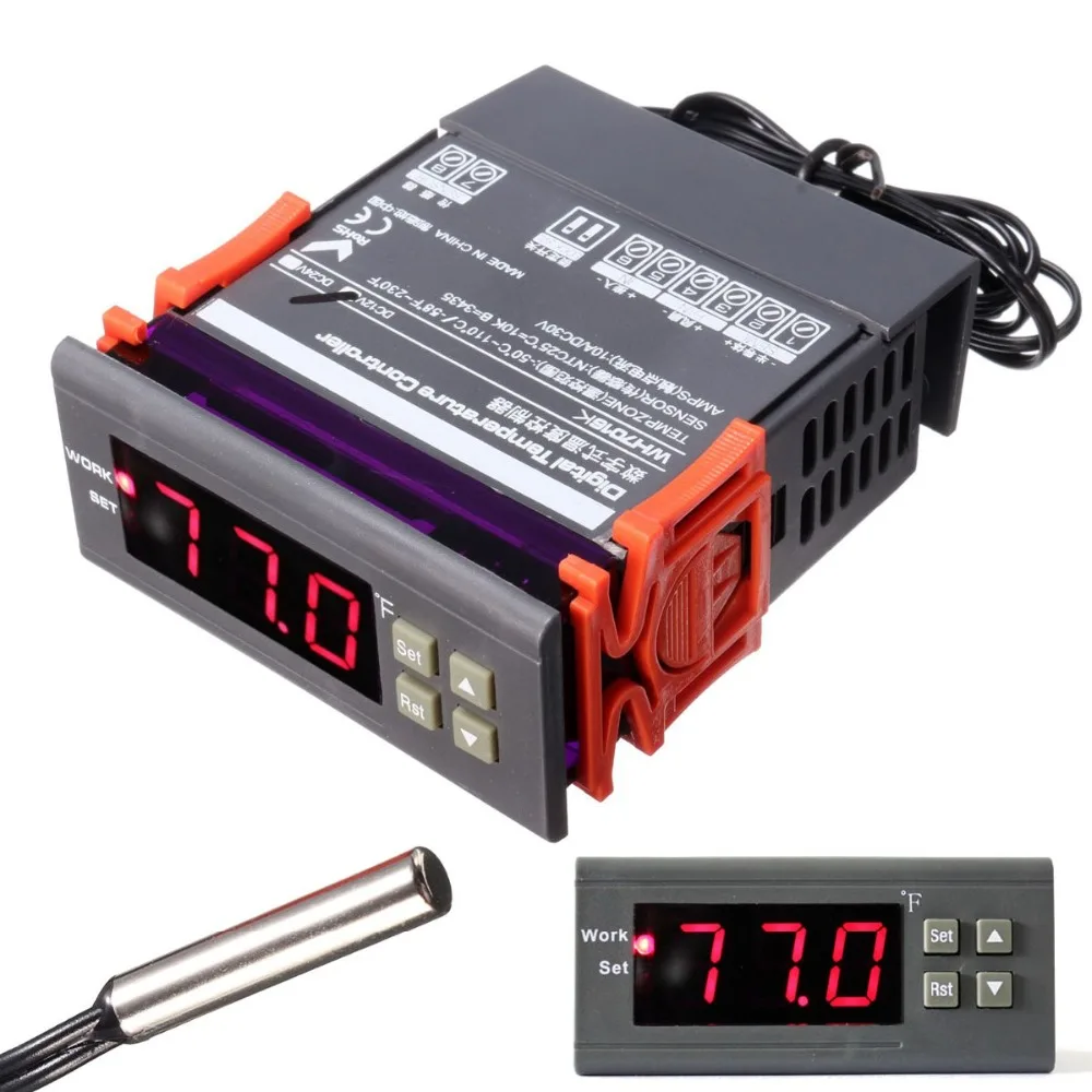 WH7016K DC12V Digital Semiconductor Temperature Controller Thermoelectric Cooler Peltier Thermostat
WH7016K DC12V Digital Semiconductor Temperature Controller Thermoelectric Cooler Peltier Thermostat