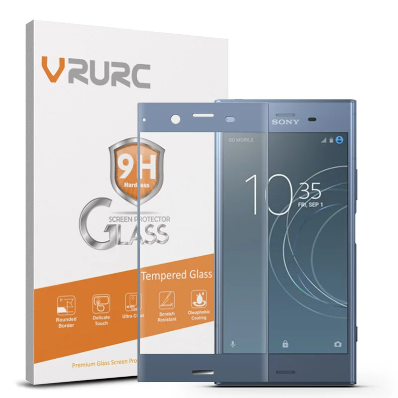 Vrurc Экран протектор для sony Xperia XZ1 G834 3D Edge Full Cover закаленное Стекло защитная