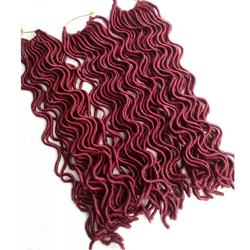 20 "10 шт pervado волосы искусственного locs вьющиеся крючком косы 24 корни