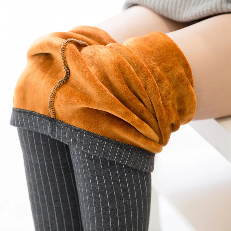 Autumn and Winter Style leggings women trousers plus size 5XL Elastic vertical stripes thick plus velvet warm women's pants
Autumn and Winter Style leggings women trousers plus size 5XL Elastic vertical stripes thick plus velvet warm women's pants