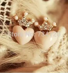Wholesale Crystal Korean Jewelry Fresh Rhinestone Crown Love Heart all-match Imitation Pearl Earrings For Women
Wholesale Crystal Korean Jewelry Fresh Rhinestone Crown Love Heart all-match Imitation Pearl Earrings For Women