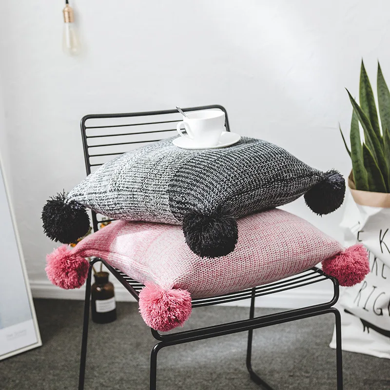 New Retro Style Knitted Wool Gradient Cushion Cover With Ball Pillowcase cojines decorativos para Sofa Home Soft Furnishings
New Retro Style Knitted Wool Gradient Cushion Cover With Ball Pillowcase cojines decorativos para Sofa Home Soft Furnishings
