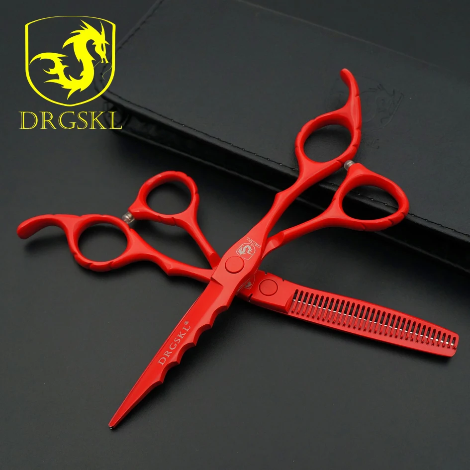 2018 new DRGSKL red hair cut scissors high quality, 6 INCH professional barber hair hairdressing scissors + thinning shears
2018 new DRGSKL red hair cut scissors high quality, 6 INCH professional barber hair hairdressing scissors + thinning shears