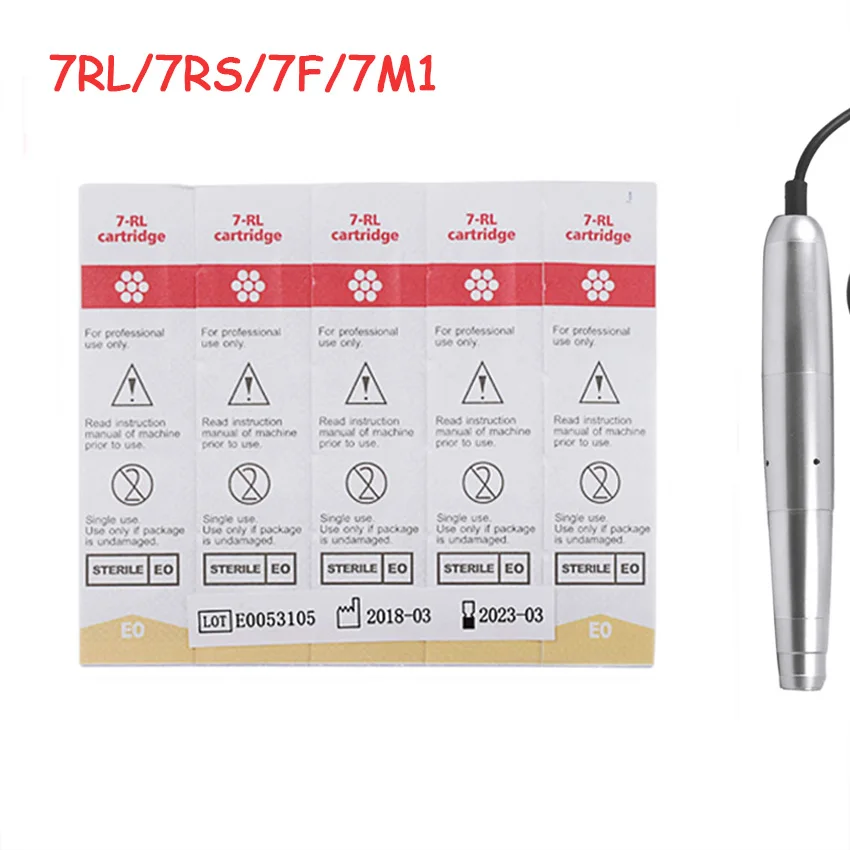 Permanent Makeup Needles Cartridge 20Pcs 7RL/RS/F/M1 Eyebrow Lip Liner Embroidery Microblading Needles for Electric Machine Pen
Permanent Makeup Needles Cartridge 20Pcs 7RL/RS/F/M1 Eyebrow Lip Liner Embroidery Microblading Needles for Electric Machine Pen