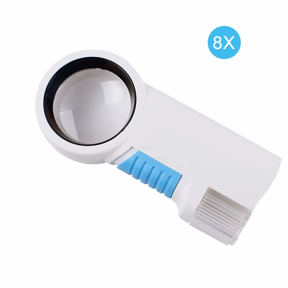 Multifunction 8X Magnifier Compact Led Light Reading Aid Magnifying Glass Flashlight Quality ABS Body Acrylic Optical Lens Loupe
Multifunction 8X Magnifier Compact Led Light Reading Aid Magnifying Glass Flashlight Quality ABS Body Acrylic Optical Lens Loupe