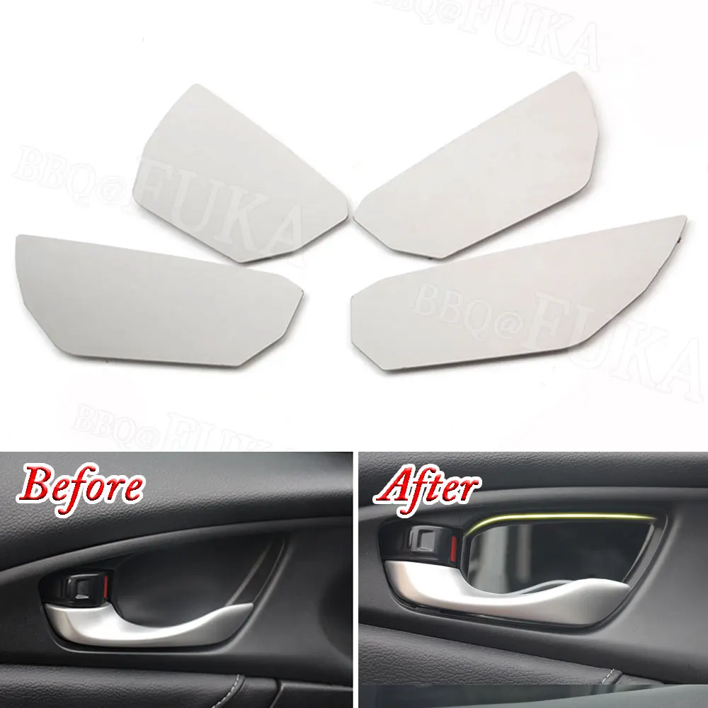 For Honda Civic 10th 2016 2017 2018 4pcs Stainless Steel Inner Door Handle Bowls Sticker Cover Trim Car Styling Accessories
For Honda Civic 10th 2016 2017 2018 4pcs Stainless Steel Inner Door Handle Bowls Sticker Cover Trim Car Styling Accessories