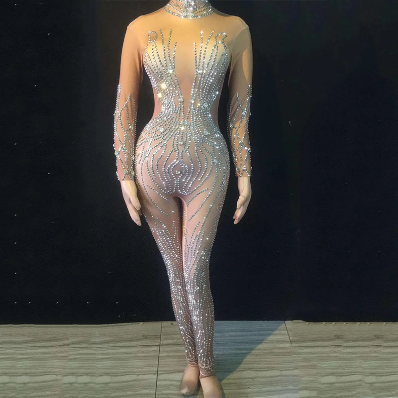 Jazz Dance Costumes Sexy Women Bar Dj Dancers Stage Nightclub Singer Perform Diamond High Elastic Dancewear Bodysuit DJ1027
Jazz Dance Costumes Sexy Women Bar Dj Dancers Stage Nightclub Singer Perform Diamond High Elastic Dancewear Bodysuit DJ1027