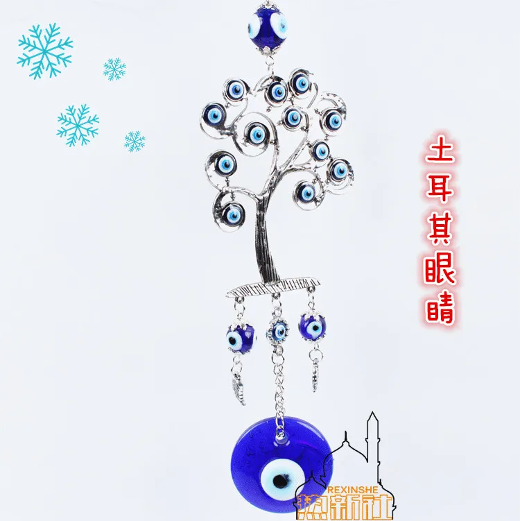 

Turkey blue eyes Life Tree Ornaments Muslim peace pendant evil "Jushi eye of the devil