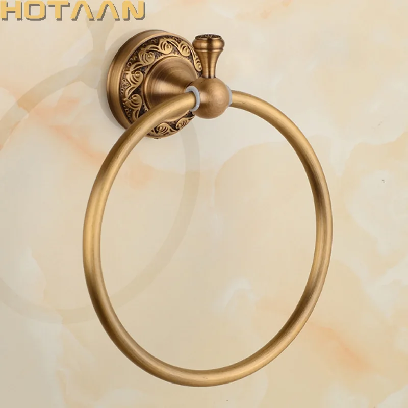 Anit-Rust Bathroom Towel holder, Solid Copper Wall-Mounted Round Antique Brass Towel Ring ,Classic Towel Rack with Flower Carved
Anit-Rust Bathroom Towel holder, Solid Copper Wall-Mounted Round Antique Brass Towel Ring ,Classic Towel Rack with Flower Carved