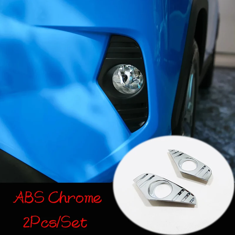 Для Toyota RAV4 2019 ABS Хромовая автомобильная пленка переднего противотуманной фары