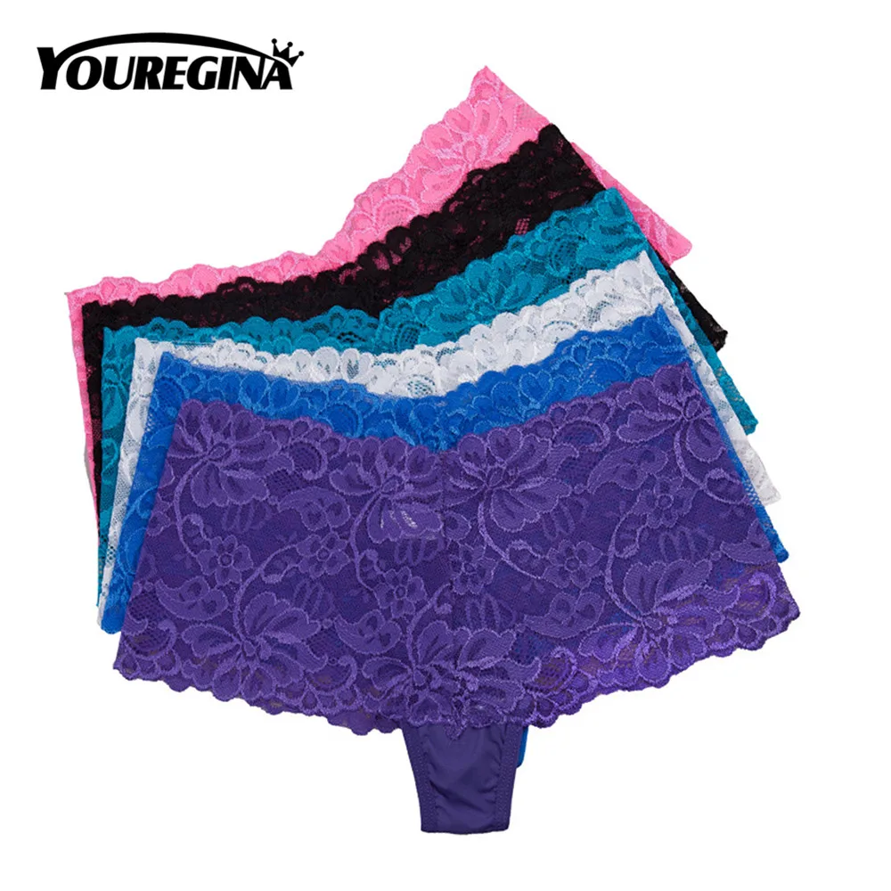 YOUREGINA Sexy Lace Panties Women Transparent Solid Pure Color Female Intimates Boxers Boyshorts 6pcs/lot Purple Black White MXL
YOUREGINA Sexy Lace Panties Women Transparent Solid Pure Color Female Intimates Boxers Boyshorts 6pcs/lot Purple Black White MXL