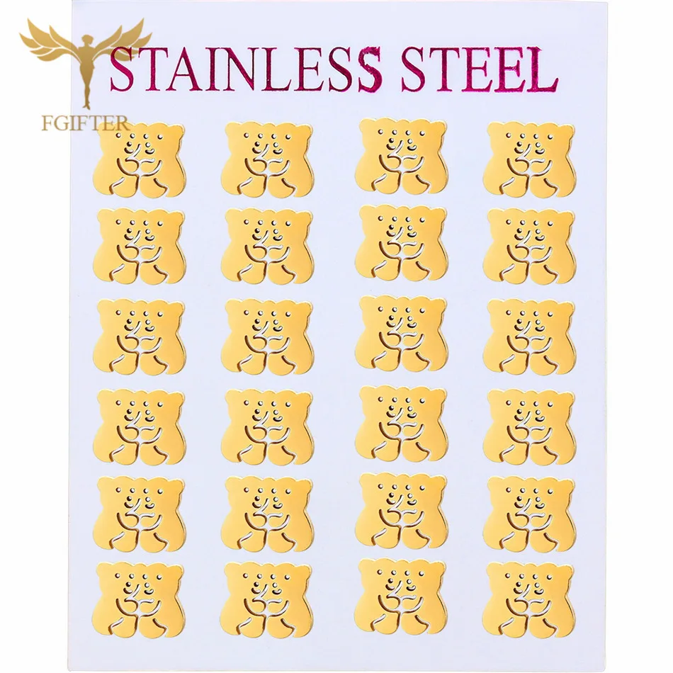 Wholesale Jewelry Child Earrings Cute Animal Earring Two Hugging Bears Stainless Steel Earings Christmas Children Kids Gift
Wholesale Jewelry Child Earrings Cute Animal Earring Two Hugging Bears Stainless Steel Earings Christmas Children Kids Gift