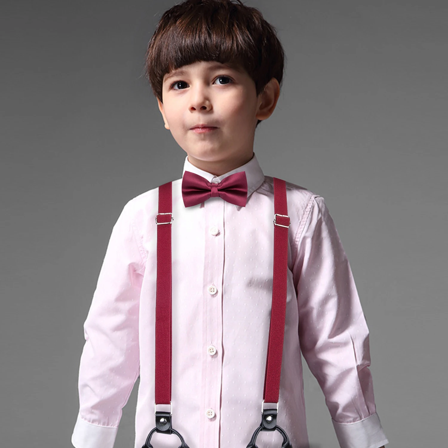 DiBanGu/милые детские однотонные подтяжки с галстуком бабочкой комплект из