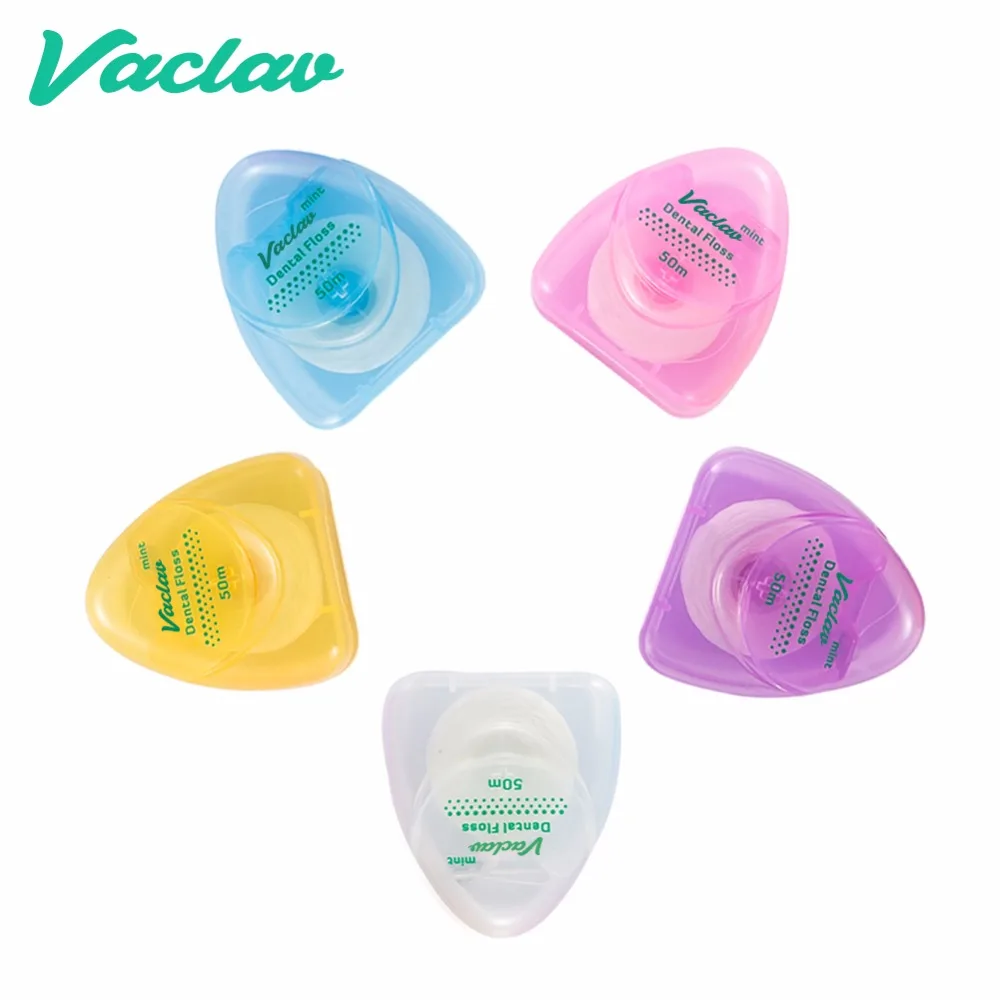 Зубная нить Vaclav 50 м 54 ярдов зубная мятный аромат pick Interdental щетка Stick String |