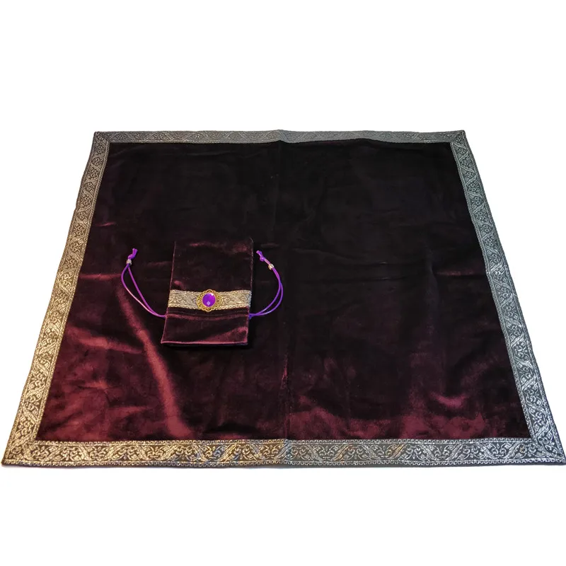 64x64cm Altar Tarot Tablecloth With Bags blanket carpet Flocking Fabric , Tarot cards game Board Game Accessories
64x64cm Altar Tarot Tablecloth With Bags blanket carpet Flocking Fabric , Tarot cards game Board Game Accessories