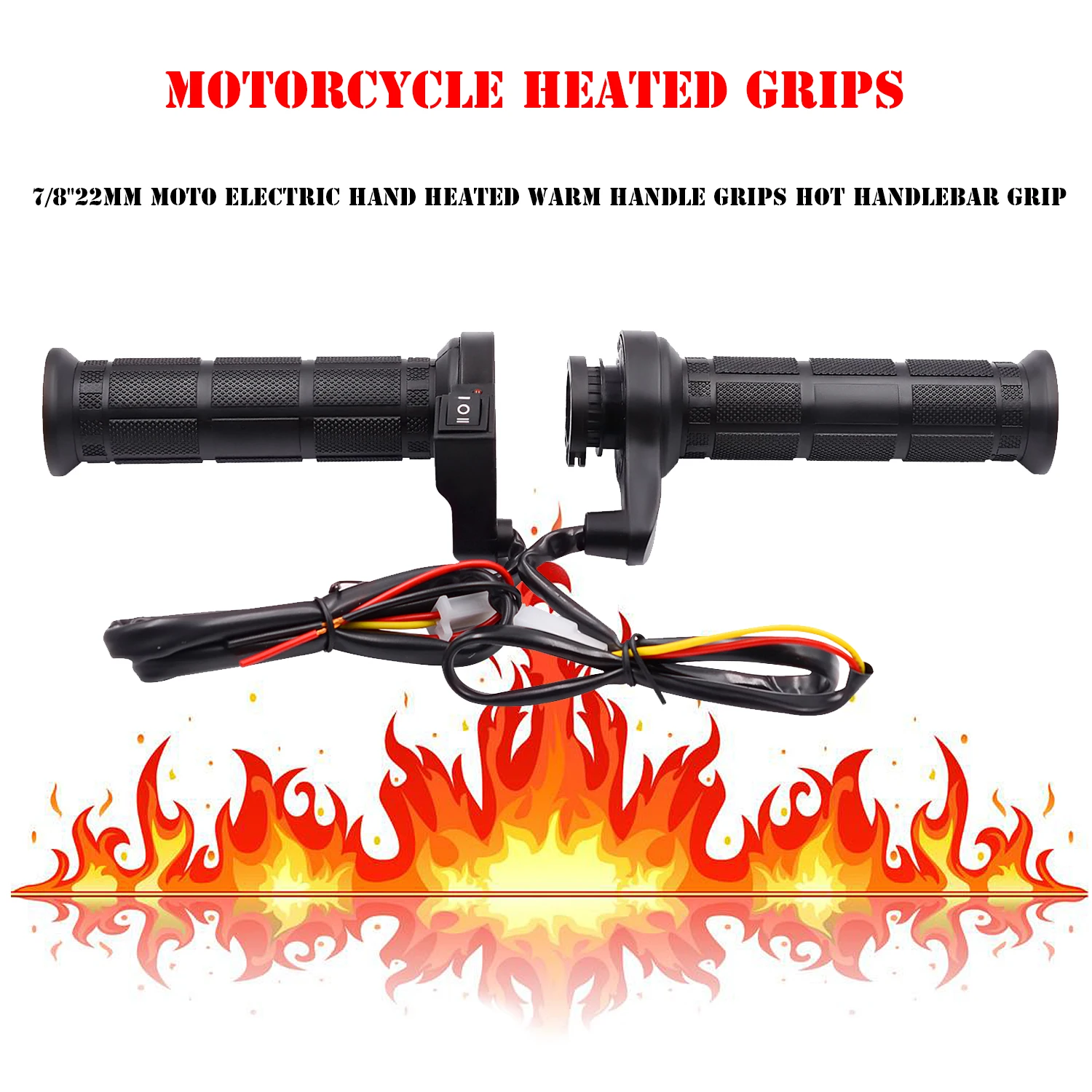 Universal Motorcycle Heated Hand Grip Bar Motorbike Heated Grips 12V 7/8" 22mm Hot Heated Molded Grips Hand Warmers
Universal Motorcycle Heated Hand Grip Bar Motorbike Heated Grips 12V 7/8" 22mm Hot Heated Molded Grips Hand Warmers