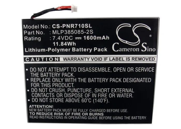 MLP385085-2S батареи Cameron Sino 1600mAh для Pandigital Novel 7 ", Novel Hacking, R70D200, R70D256, для Speed Micro Cruz
MLP385085-2S батареи Cameron Sino 1600mAh для Pandigital Novel 7 ", Novel Hacking, R70D200, R70D256, для Speed Micro Cruz