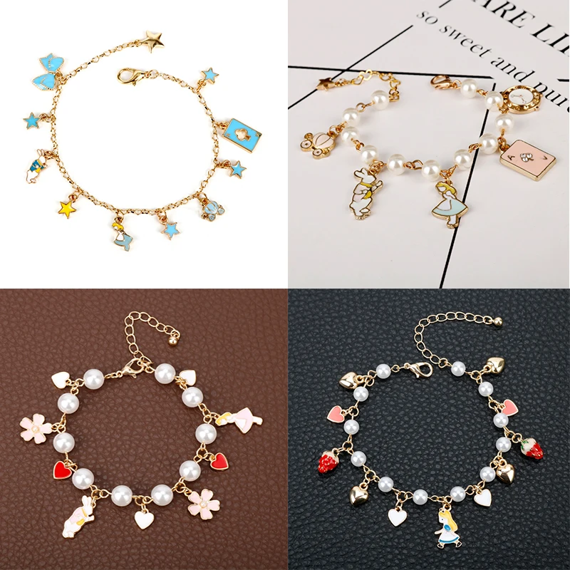 Small Fresh Style Cute Alice Wonderland Rabbit Clock Imitation Pearl Link Chain Bracelet Charm Bangle Women Girl Jewelry
Small Fresh Style Cute Alice Wonderland Rabbit Clock Imitation Pearl Link Chain Bracelet Charm Bangle Women Girl Jewelry
