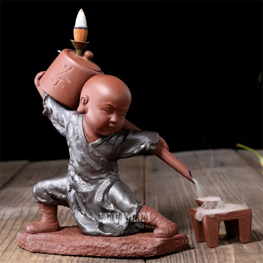 New Hot Creative Kung fu Monk Tea Ceremony Ceramics Aroma Censer Backflow Incense Burner Buddha Purple Clay Pottery Incense Base
New Hot Creative Kung fu Monk Tea Ceremony Ceramics Aroma Censer Backflow Incense Burner Buddha Purple Clay Pottery Incense Base
