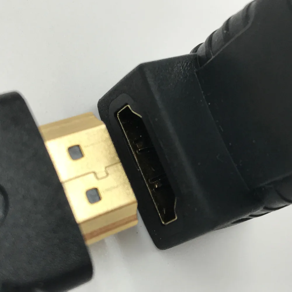 HDTV штекер-угол женские адаптеры позолоченный HDMI-совместимый 1 4 Соединительный