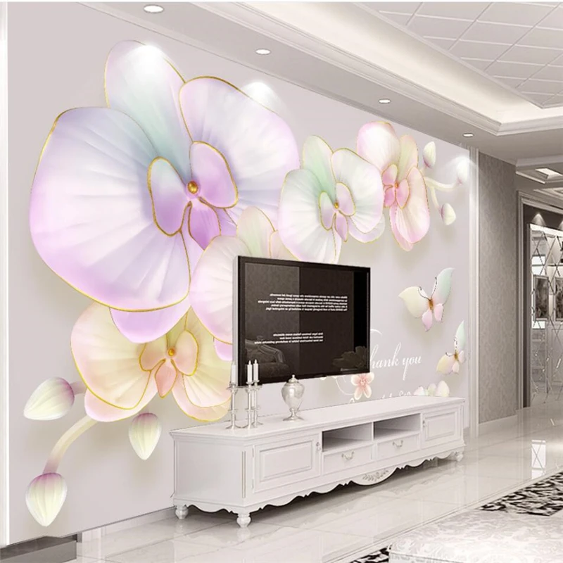 wellyu Fresh 3D stereo relief flush orchid simple European TV backdrop custom large fresco green wallpaper papel de parede
wellyu Fresh 3D stereo relief flush orchid simple European TV backdrop custom large fresco green wallpaper papel de parede