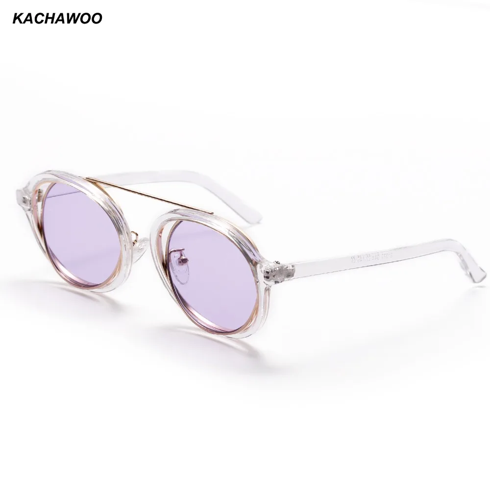 Kachawoo vintage round sunglasses male metal transparent frame purple black retro sun glasses female 2018 UV400
Kachawoo vintage round sunglasses male metal transparent frame purple black retro sun glasses female 2018 UV400