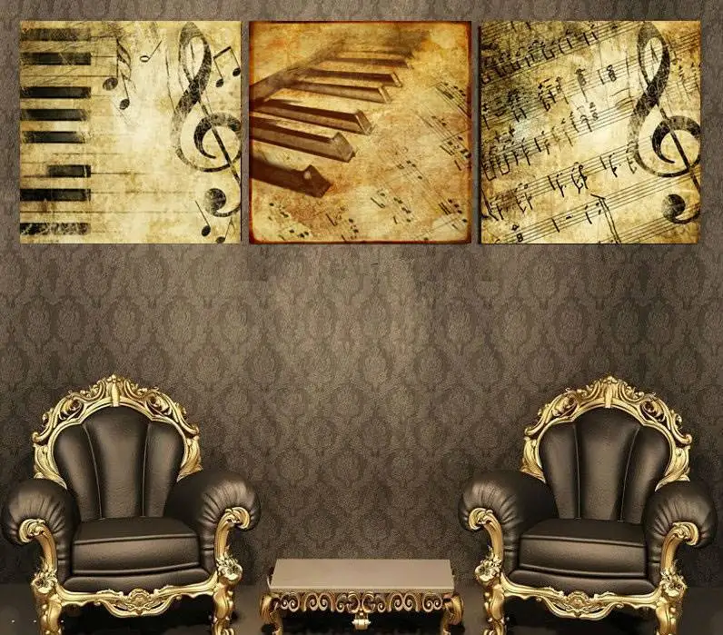 Modern Wall Art Home Decoration Printed Oil Painting Pictures Frame Art Canvas Prints 3 Panel Classical Piano Music Notes T/9159
Modern Wall Art Home Decoration Printed Oil Painting Pictures Frame Art Canvas Prints 3 Panel Classical Piano Music Notes T/9159