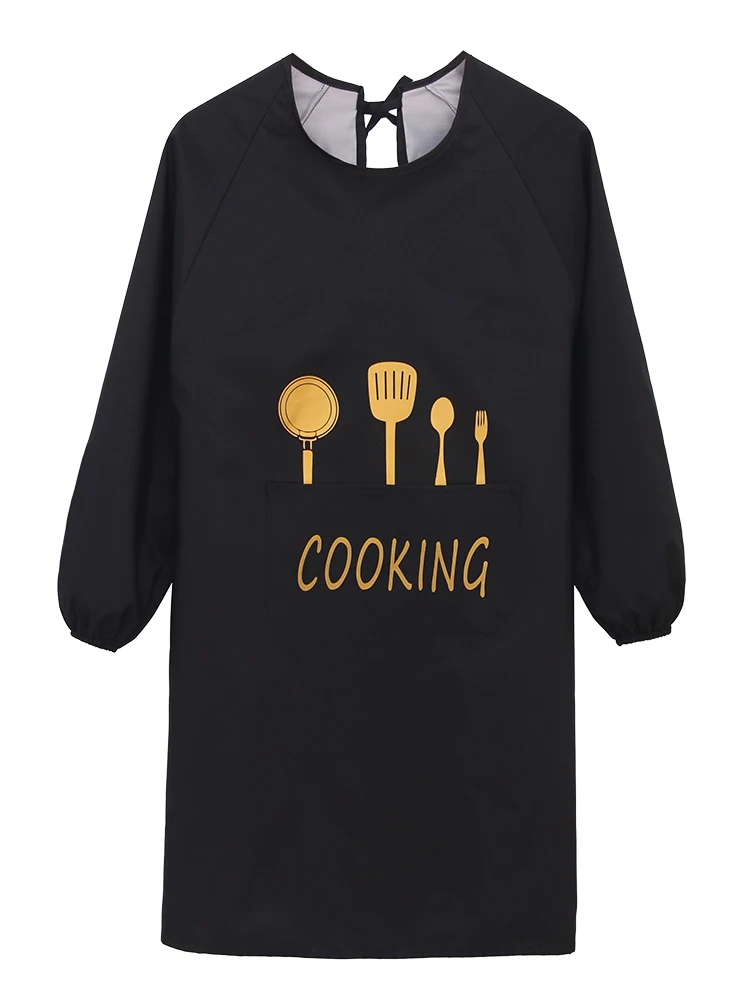 Kitchen long sleeve apron waterproof and oil-proof fashion Korean version overcoat customized LOGO printing
Kitchen long sleeve apron waterproof and oil-proof fashion Korean version overcoat customized LOGO printing