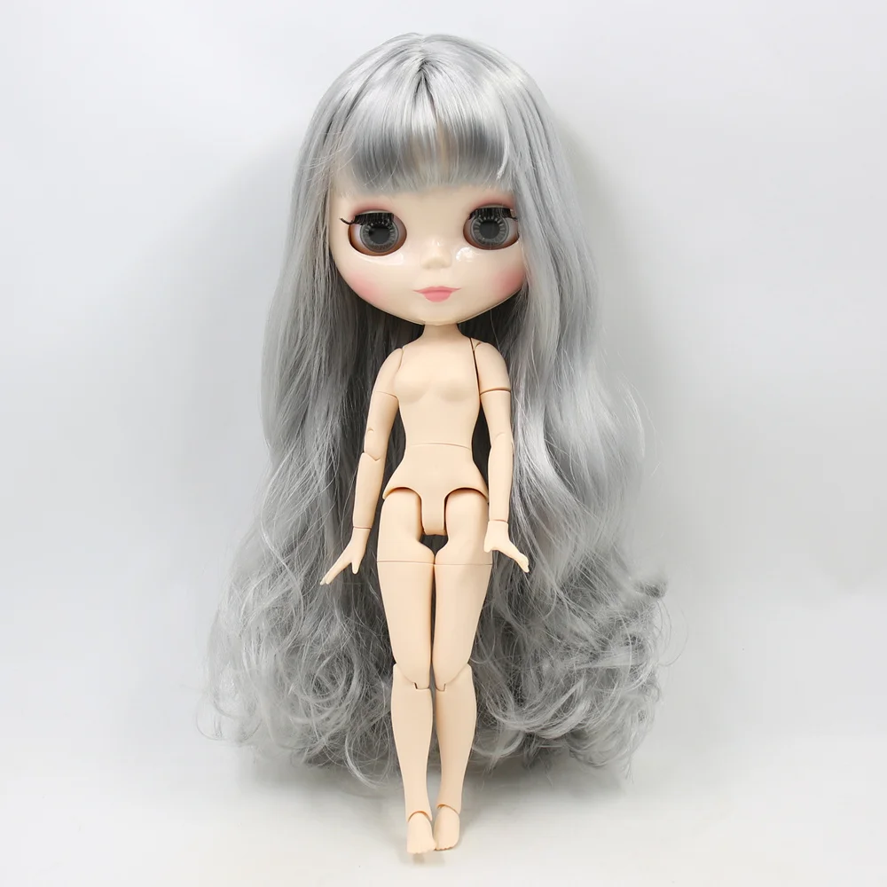 Ледяной DBS Blyth шарнирное тело 1/6 BJD из белой кожи портрет мечтательной серые