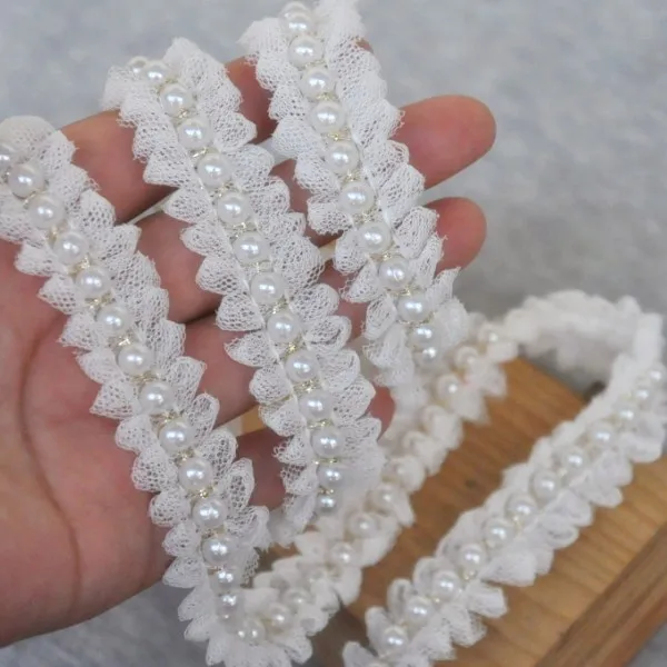 2 cm(0.79 Inch), Pearl beaded lace trim, bridal sash, Bridal Belt, beaded jewelry Trim, Lace trim 10 yards/Lot
2 cm(0.79 Inch), Pearl beaded lace trim, bridal sash, Bridal Belt, beaded jewelry Trim, Lace trim 10 yards/Lot