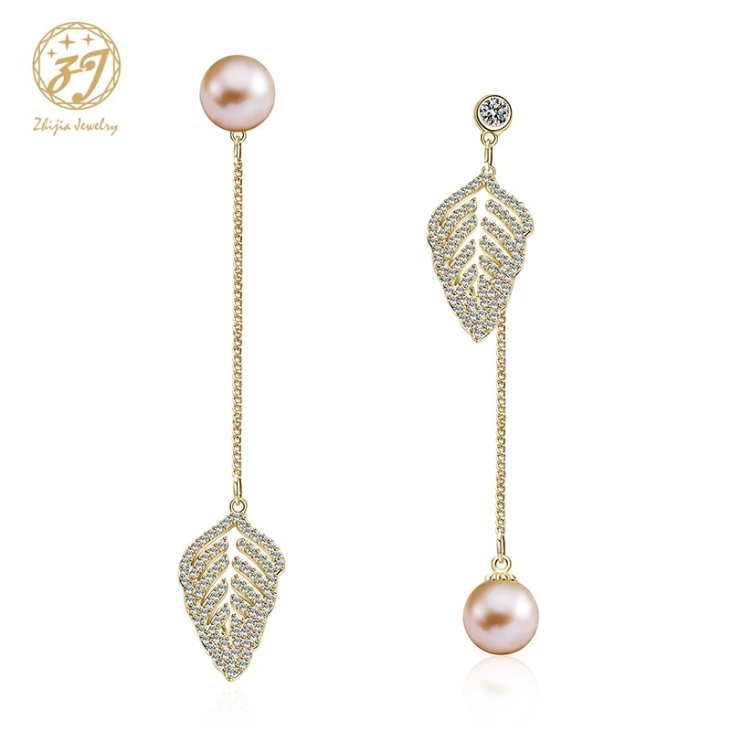 Zhijia new trendy creative asymmetry rhinestone leaf pearl stud earrings for women party jewelry gifts
Zhijia new trendy creative asymmetry rhinestone leaf pearl stud earrings for women party jewelry gifts