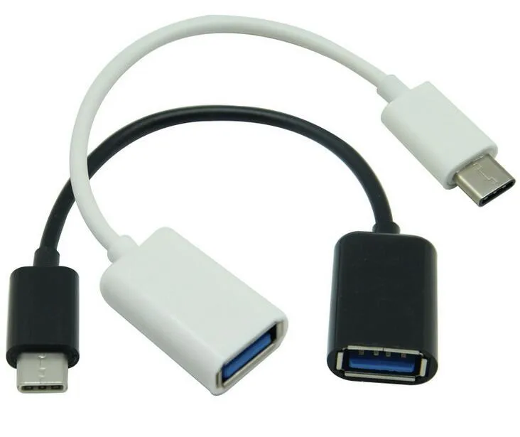 

Type C OTG Cable Adapter USB 3.1 Type-C Male to USB 3.0 A Female OTG Data Cable Cord Adapter White/Black accessory bundles