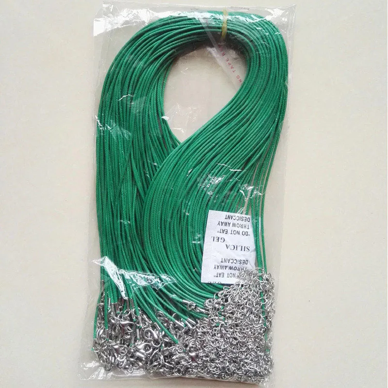Wholesale 1.5mm green Wax Leather Cord Necklace Rope 45cm Chain Lobster Clasp DIY Jewelry Accessories 100pcs/lot Fast Ship
Wholesale 1.5mm green Wax Leather Cord Necklace Rope 45cm Chain Lobster Clasp DIY Jewelry Accessories 100pcs/lot Fast Ship