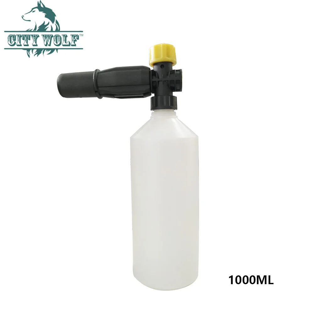 City wolf high pressure washer snow foam lance 1000 ML foam gun for all car washers G1/4 thread without adaptor
City wolf high pressure washer snow foam lance 1000 ML foam gun for all car washers G1/4 thread without adaptor