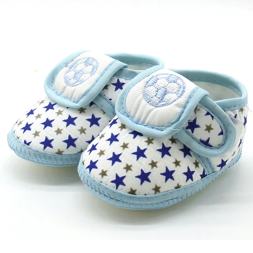 Модная обувь для новорожденных младенцев звезд девочек мальчиков с мягкой